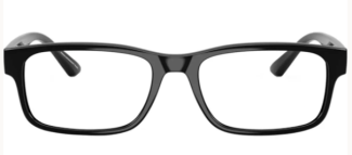Armani Exchange Hombre – Armazón inyectado, Negro brillante.